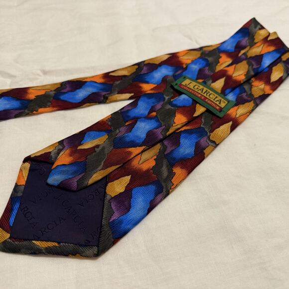 J. Garcia Collector’s Edition Silk Tie – Stonehenge Abstract USA 90s - Picture 9 of 9